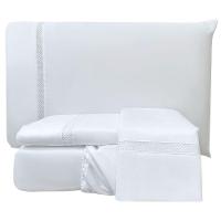 Jogo De Cama Lençol King Apolo Micropercal 300 Fios - Branco - 1