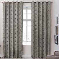 Cortina Dalia Jacquard Estampado Floral 2,00m X 1,70m Sala Quarto Varão 2m - Marrom - 1