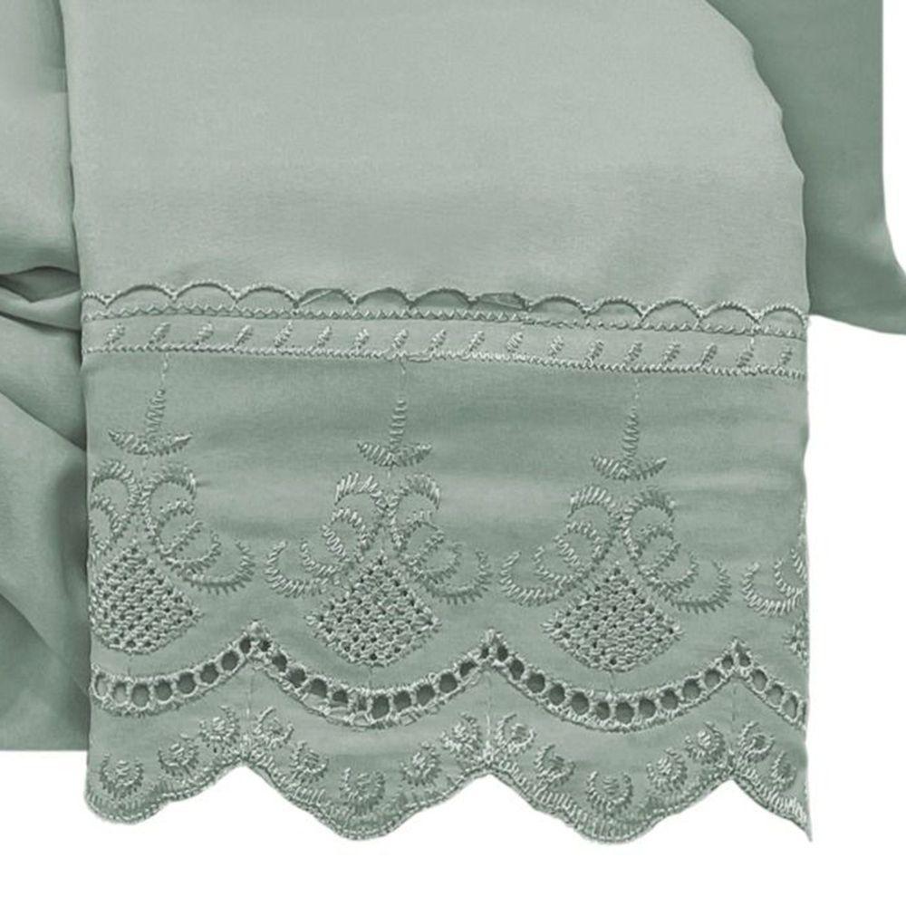 Jogo De Cama Lençol Casal Supremo Micropercal 300 Fios - Chumbo - 3