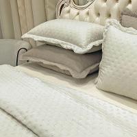 Kit Cobre Leito Colcha Diplomata Queen Dupla Face 3 Peças - Palha - 2