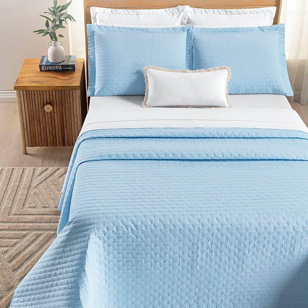 Kit Cobre Leito Colcha Marley King Dupla Face - Ceu - 5