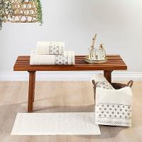 Jogo De Banho Toalhas Celine 5 Peças 100% Algodão 450g/m² Suave - Pérola Palha - 1