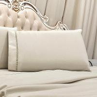 Jogo De Cama Lençol Queen Realce Percal 400 Fios 3 Peças - Bege - 3