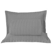 Kit Cobre Leito Colcha Monaco Queen Dupla Face 3 Peças - Cinza - 5