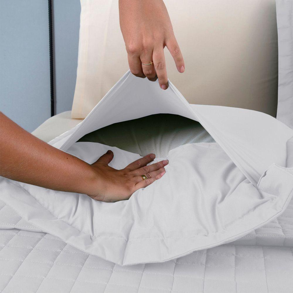 Combo 2 Kit Cobre Leito Colcha Monaco King Dupla Face - Verde - Branco - 3