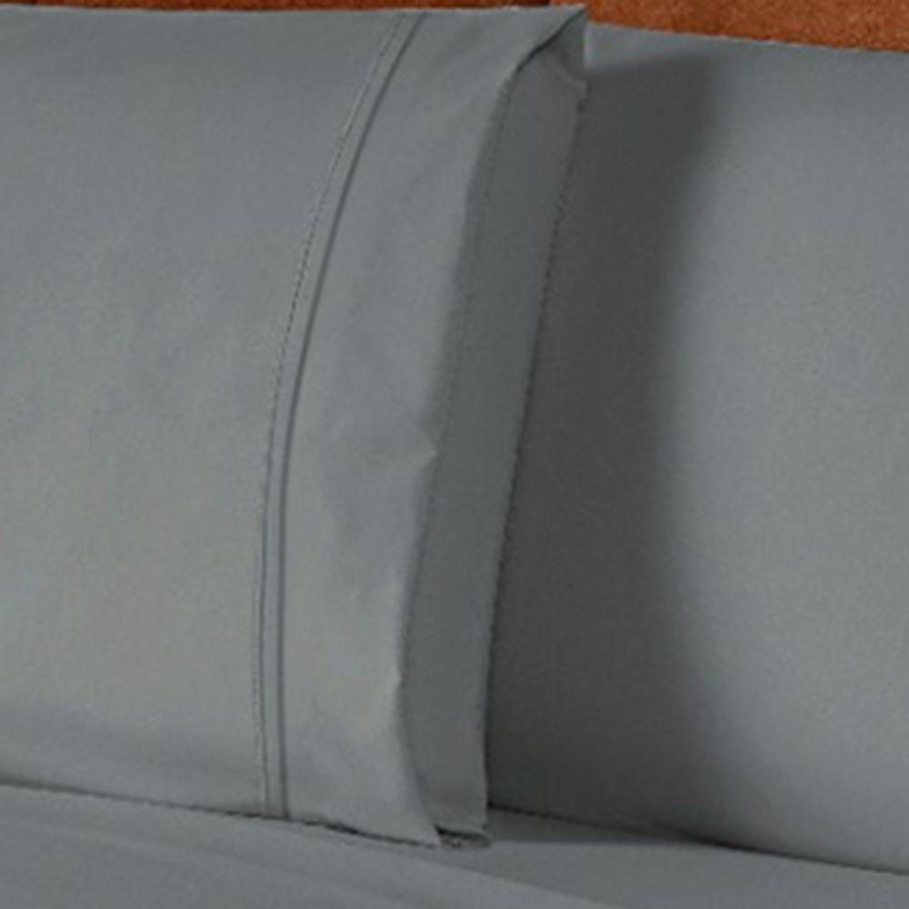 Jogo De Cama Lençol Queen Conforto Percal 300 Fios 4 Peças - Cinza - 2