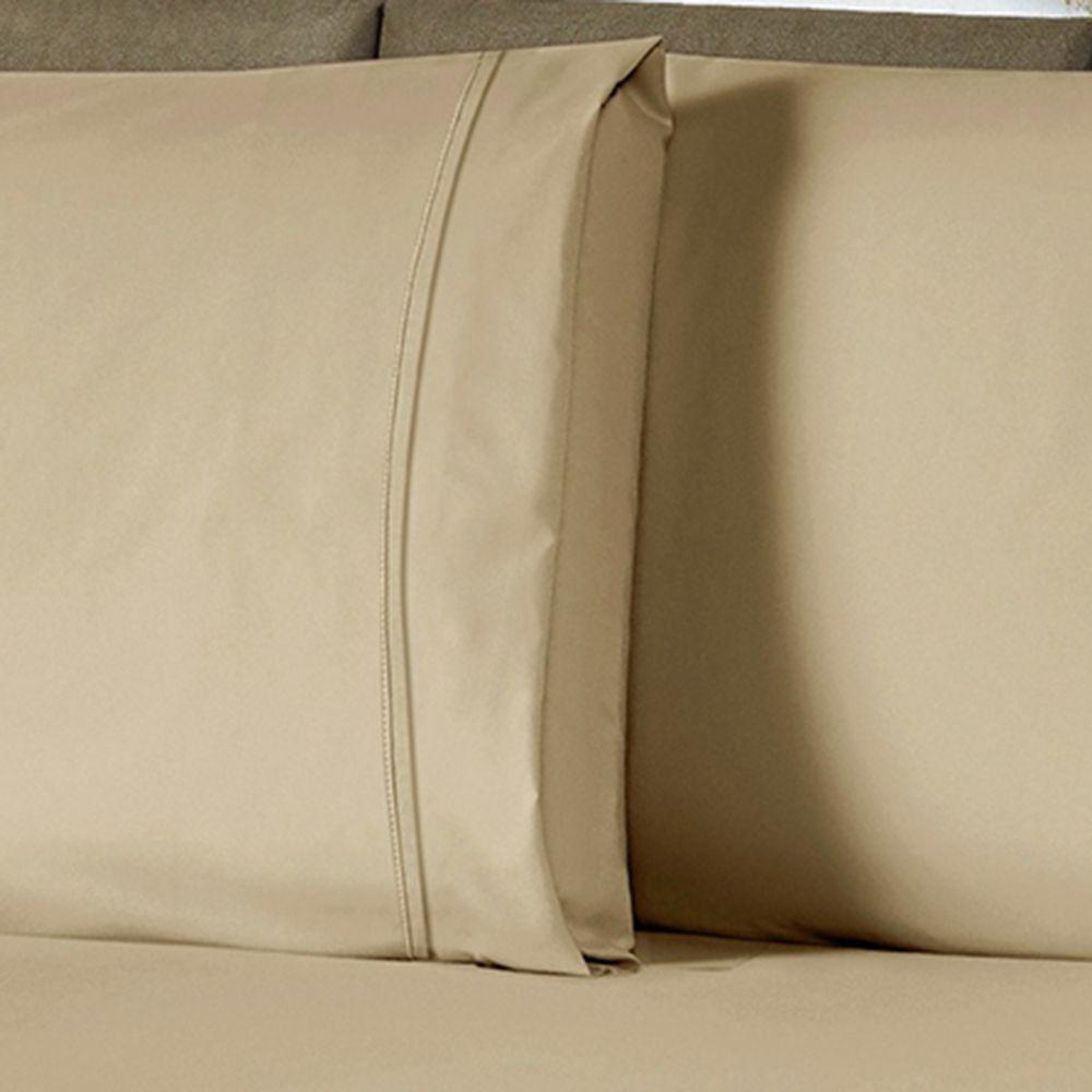 Coordenado Cobre Leito King E Lençol Diplomata 7 Peças - Cáqui - 2