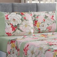 Jogo De Cama Estampado Micropercal 200 Fios Naturale Casal 04 Peças - Killy - 4