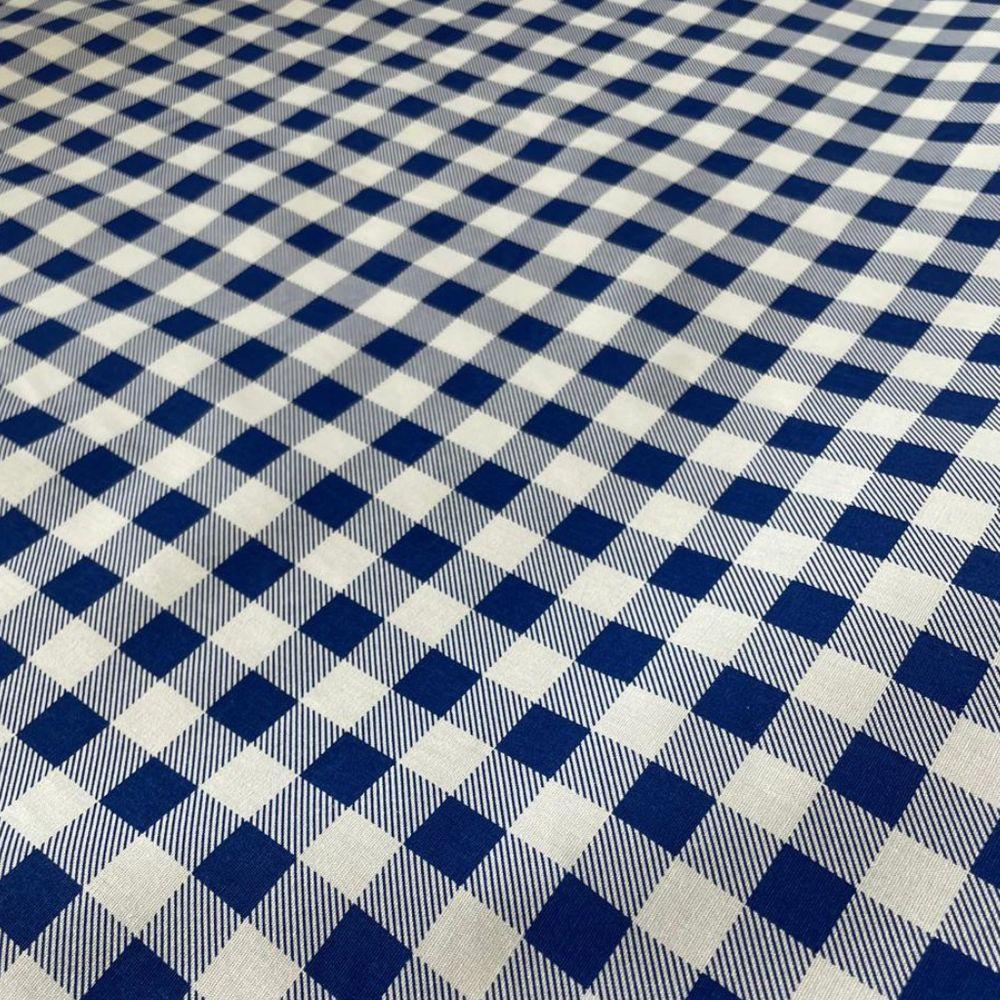 1 Metro Tecido Tricoline Xadrez 1.50 Largura Azul - 1