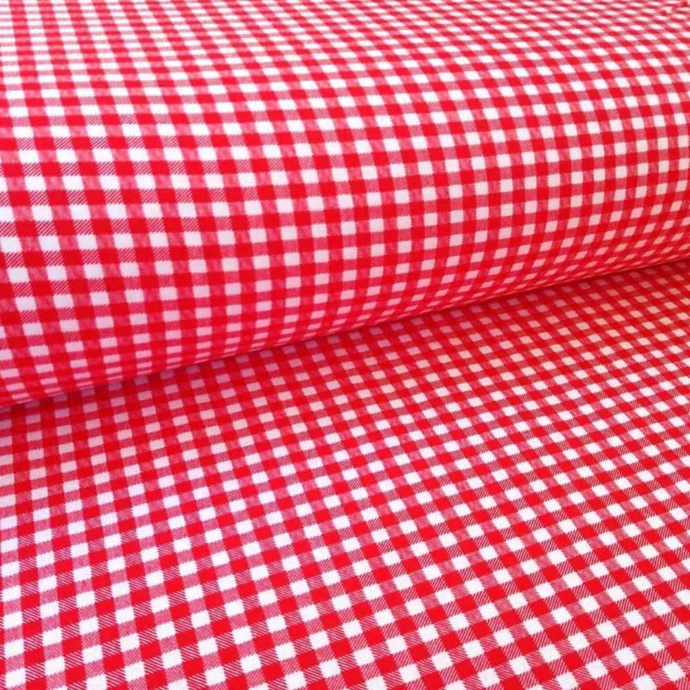 1 Metro Tecido Tricoline Xadrez 1.50 Largura Vermelho - 1