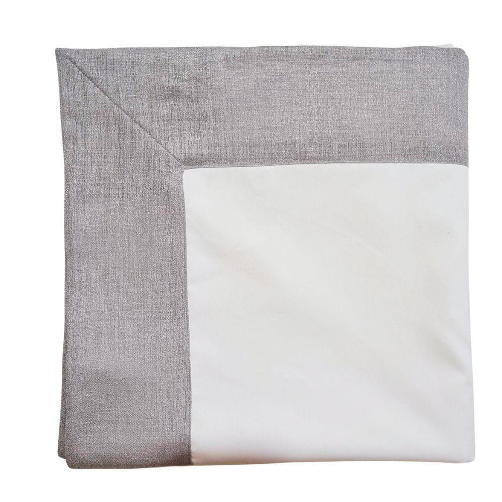 Toalha Mesa Gabardine Borda Linho 1,45x2,90 8 Lugares Branco - 3