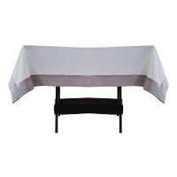 Toalha Mesa Gabardine Borda Linho 1,45x2,90 8 Lugares Branco - 1