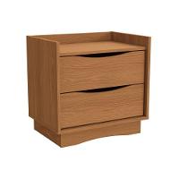 Mesa Cabeceira Casal 2 Gavetas M261 Canela - Kappesberg - 1