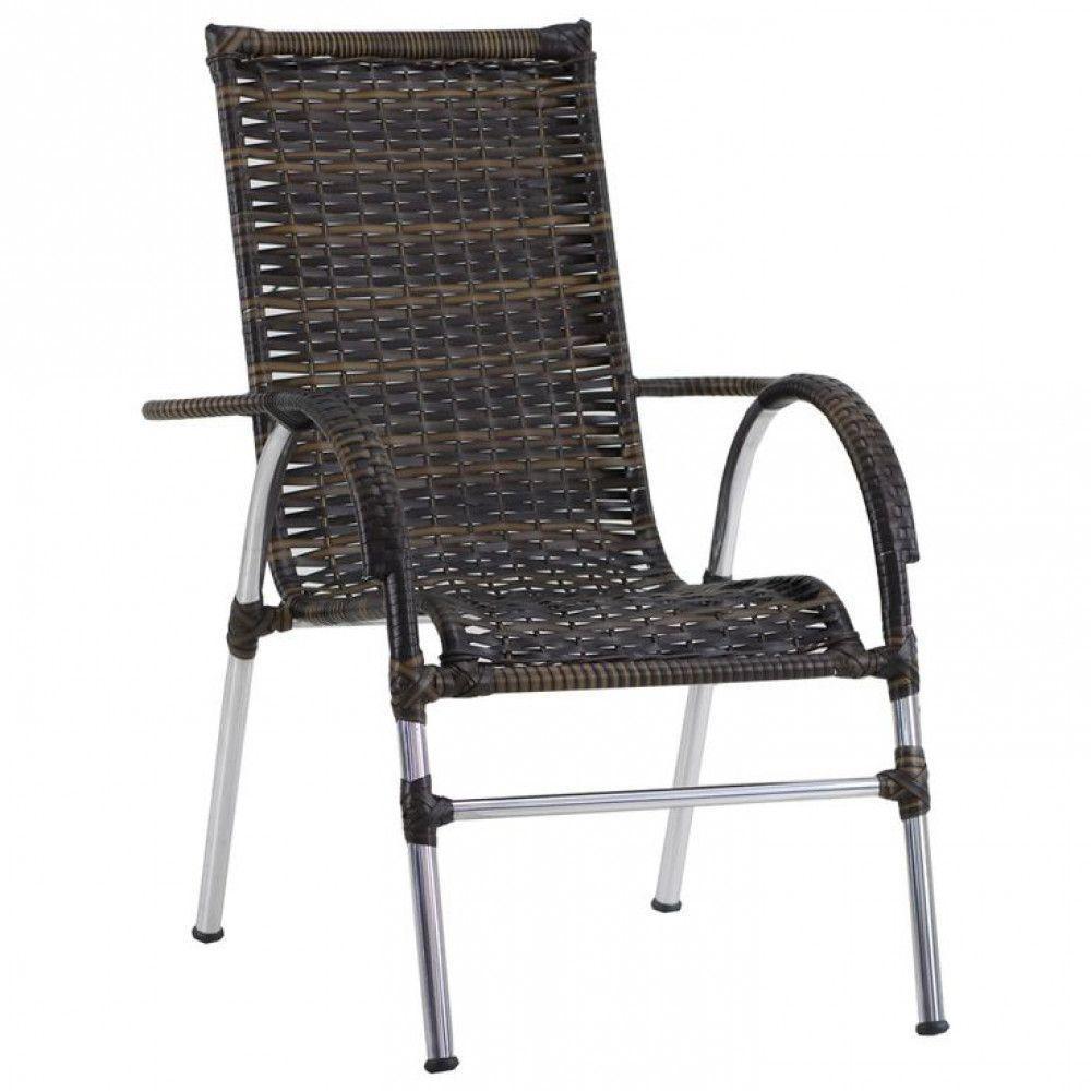 2 Cadeiras Vênus Em Alumínio E Fibra Sintética Varanda Trama Pedra Ferro - 4