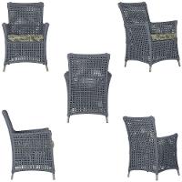 4 Poltronas E 1 Mesa Igapó Alumínio Fendi Corda Náutica E5 Prata - 3