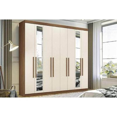Guarda Roupa Casal 8.4 Master New 8 Portas de Bater 4 Gavetas Jatoba-areia Santos Andirá