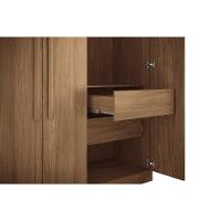 Guarda Roupa Casal 8 Portas e 4 Gavetas c/ Espelho 8.4 Master New jatoba/Areia - Santos Andirá