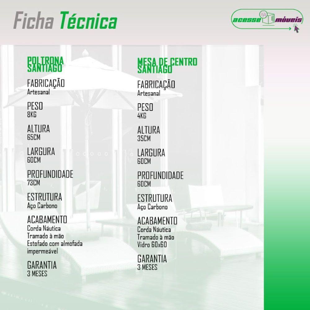 Conjunto De 2 Poltronas E Mesa De Centro Quadrada Com Tampo Preto/preto - 2