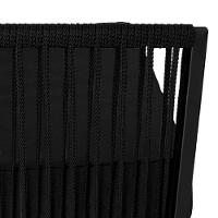 Conjunto De 2 Poltronas E Mesa De Centro Quadrada Com Tampo Preto/preto - 6