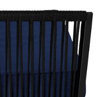 Conjunto De 2 Poltronas E Mesa De Centro Quadrada Com Tampo Preto/azul - 9