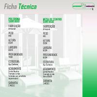 Conjunto De 2 Poltronas E Mesa De Centro Quadrada Com Tampo Preto/verde - 3