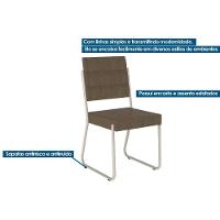 Sala De Jantar 1588 Aço com Tampo 100cm E 4 Cadeiras 1736 Preto Carraro - 7