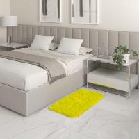 Tapete Sala Felpudo Peludo Amarelo 50 X 100 Cm - 1