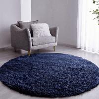 Tapete Sala Felpudo Peludo Cinza Redondo 200 Cm - 1