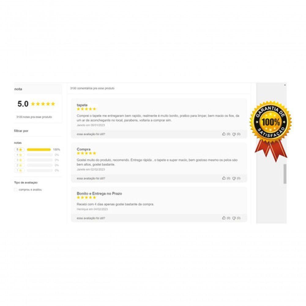 Tapete Sala Felpudo Peludo Vermelho 140 X 200 Cm - 2