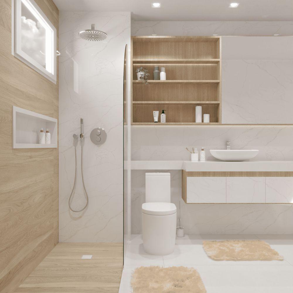 Kit Tapete Banheiro Felpudo Peludo Bege 40 X 60 Cm - 4