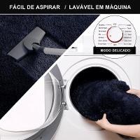 Jogo Tapete Passadeira Quarto 2 Uni Preto 50 X 140 Cm - 3