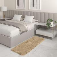 Tapete Passadeira Quarto Antiderrapante Bege 50 X 140 Cm - 1