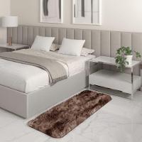 Tapete Passadeira Quarto Antiderrapante Mesclado Marrom 50 X 140 Cm - 1