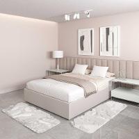 Jogo Tapete Passadeira Quarto 2 Uni Branco 50 X 140 Cm - 1