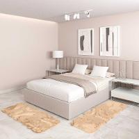 Jogo Tapete Passadeira Quarto 2 Uni Bege 50 X 140 Cm - 1