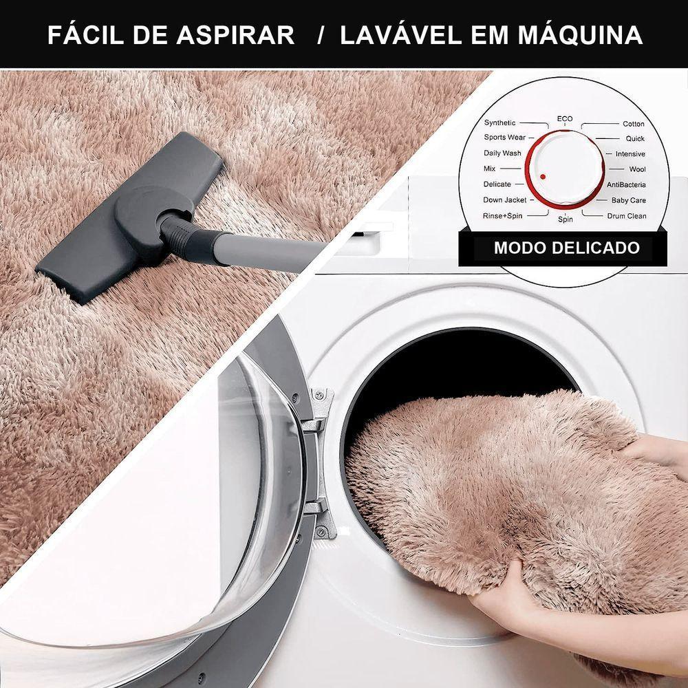 Jogo Tapete Passadeira Quarto 2 Uni Mescla Bege 50 X 140 Cm - 3