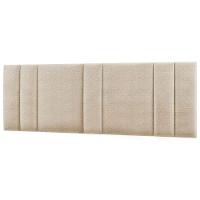Cabeceira Estofada Cama Casal King Size Led Splend 200 Cm Linho Bege - 6