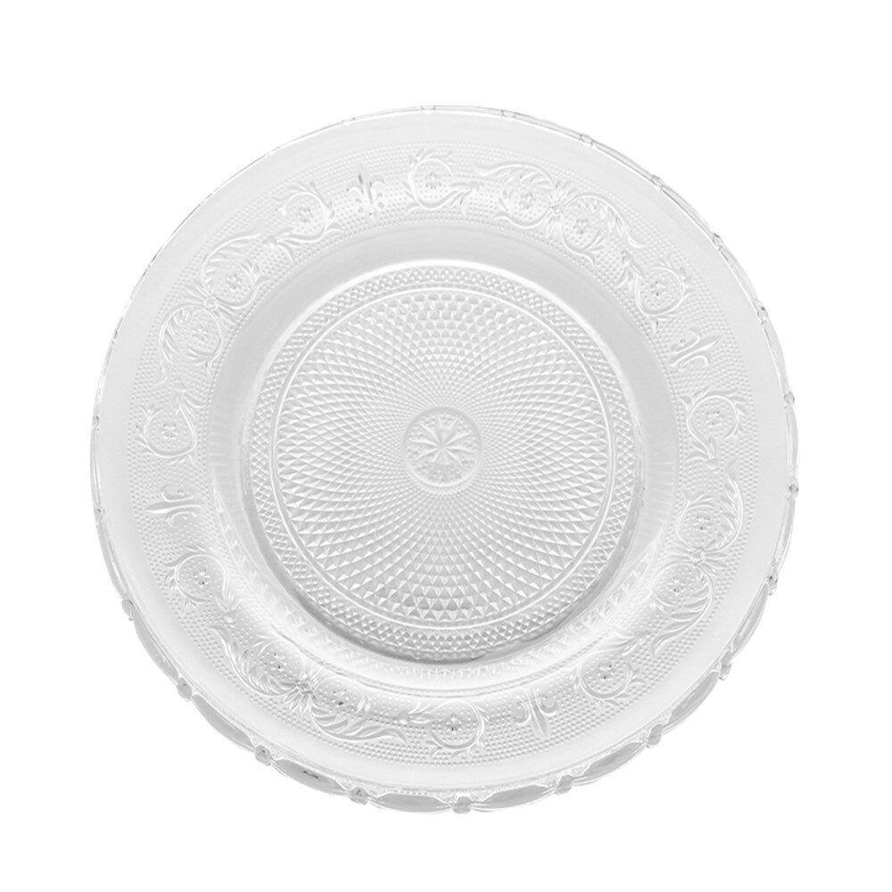 Prato De Sobremesa Angel Luxo Vidro Transparente Lyor 18cm - 1