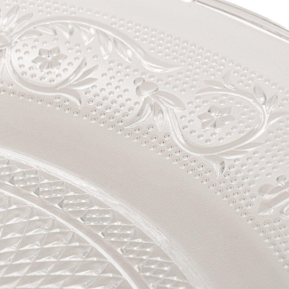 Prato De Sobremesa Angel Luxo Vidro Transparente Lyor 18cm - 4