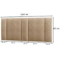 Cabeceira Estofada Cama Casal Queen Size Led Splend 160 Cm Buclé Bege - 6