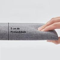 Cabeceira Estofada Cama Box Solteiro Com Led Splend 90 Cm Linho Cinza