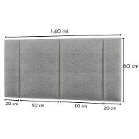 Cabeceira Estofada Cama Box Casal Com Led Splend 140 Cm Linho Cinza - 5