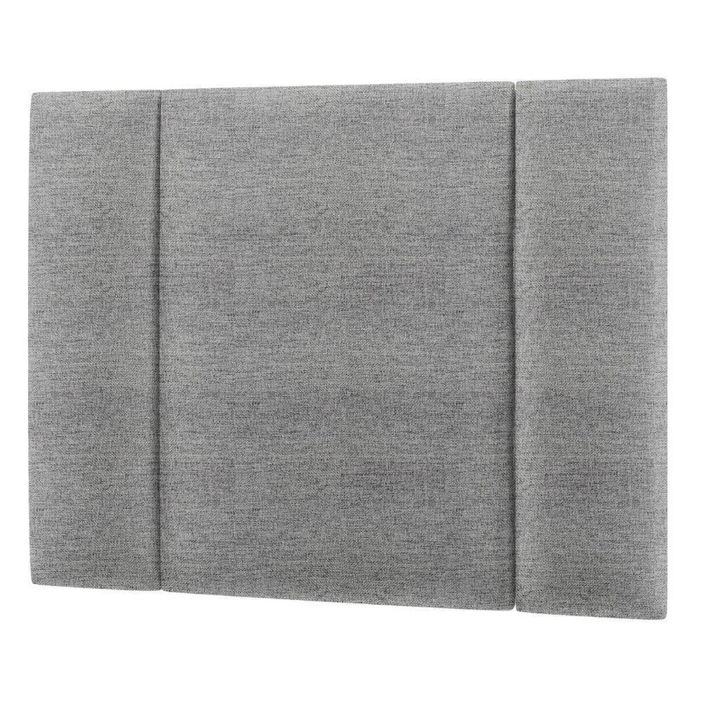 Cabeceira Estofada Iluminação Led Stella Cama Solteiro 90 Cm Linho Cinza - 1