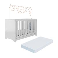 Berço 3 Em 1 Com Colchão Incluso Multimóveis Pipoca Branco - 1