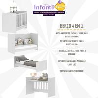 Berço 4 Em 1 Vira Escrivaninha Com Colchão Incluso Evolution Multimóveis Branco - 5