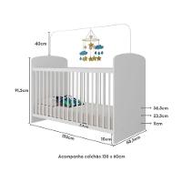 Berço Com Colchão Incluso Olaf Plus Multimóveis Branco - 2