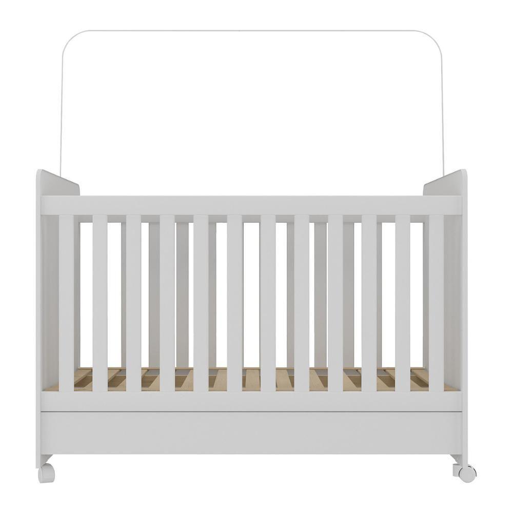 Berço Americano 3 Em 1 Com Colchão Incluso E Rodízios Bambino Multimóveis Branco - 3