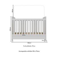 Berço Americano 3 Em 1 Com Colchão Incluso E Rodízios Bambino Multimóveis Branco - 2