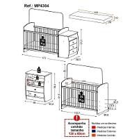 Berço Cômoda Com Colchão Incluso Colinho De Mãe Multimóveis Branco Azul - 8