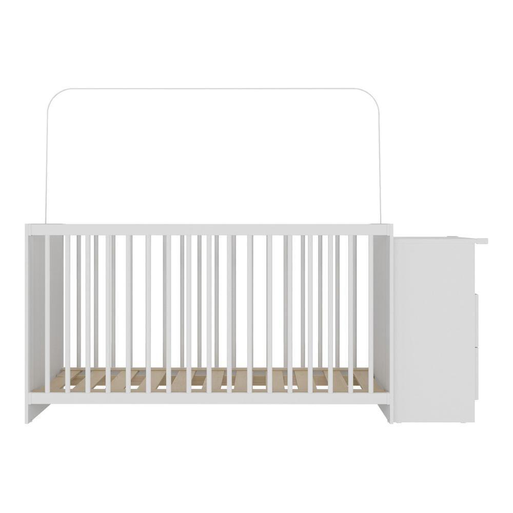 Berço Cômoda Com Colchão Incluso Meu Bebê Multimóveis Branco - 3